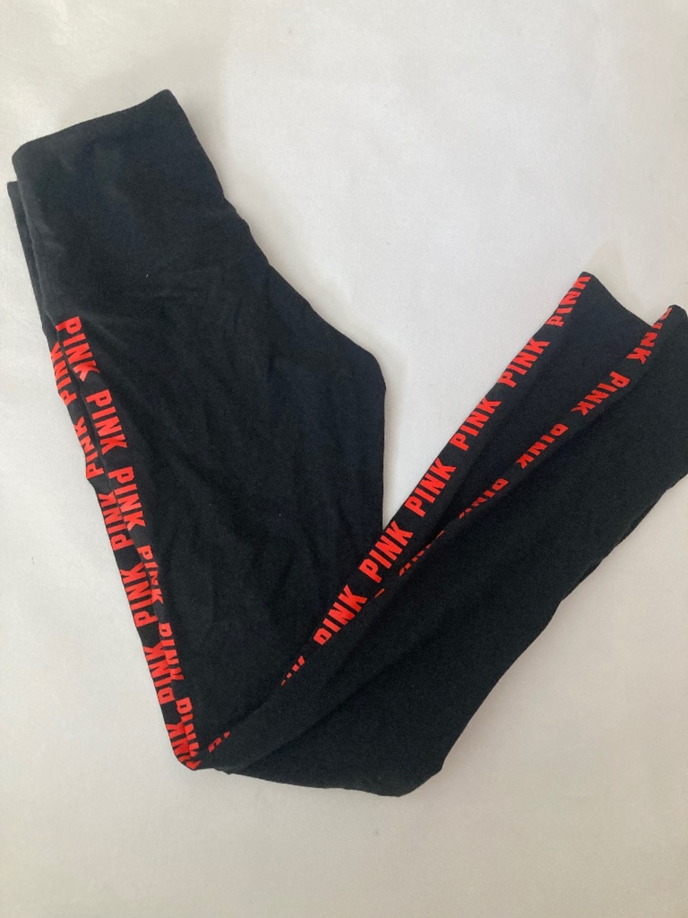 New Victoria secret pink black orange red logo Stretchy skinny legging xs